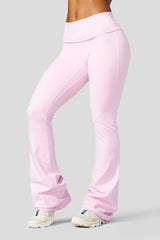 W282 Flashback Foldover Flares - Light Pink