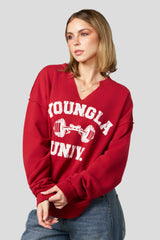 W5159 - Rest day crewneck - Red