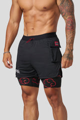 1094 - Naruto Compression Shorts - Black