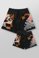 1098 - Looney Tunes Basketball Shorts - Black