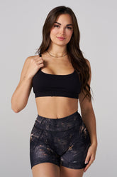 W3161 - Camo Urban Sports Bra - Black