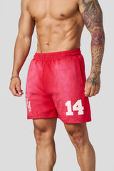 1123 - Golden Era Cotton Mesh Shorts - Red Wash