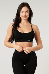 W329 - Core Seamless scoop neck bra - Polished Black