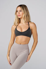 W335 - Urban V-neck Bra - Charcoal