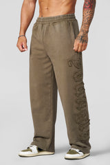 2093 - Patchwork Sweats - Olive Brown Wash