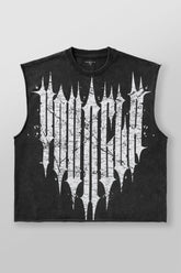 3021 - Revenge Crop Cut-Offs - Black Wash