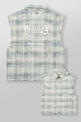3091 - Cut-Offs Flannels - Blue/Off-White