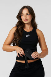 W485 - Streak Tank top - Black