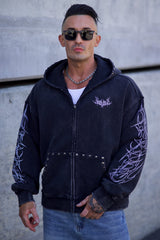5232 - Tribal Stud Zip-Ups
