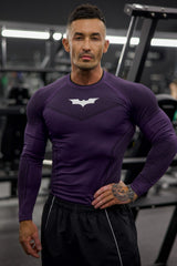 8004 - Batman Compression Longsleeves - Purple Limited Edition - APP ONLY