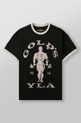 4009 - Golds Gym Ringer Tees - Black
