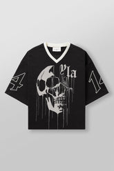 4015 - Drippy Skull Jersey - Black