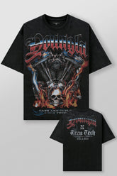 4103 - Cars & Curls - Tees - Hell Ride Black