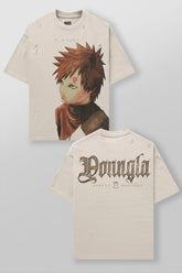 4318 - Naruto Distressed Tees - Gaara