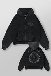 5149 - Star Crest Zip-Ups - Black Wash