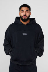 5208 - Crossline Hoodies - Black Wash