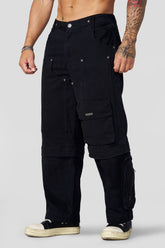6006 - Cargo Rave Pants - Black