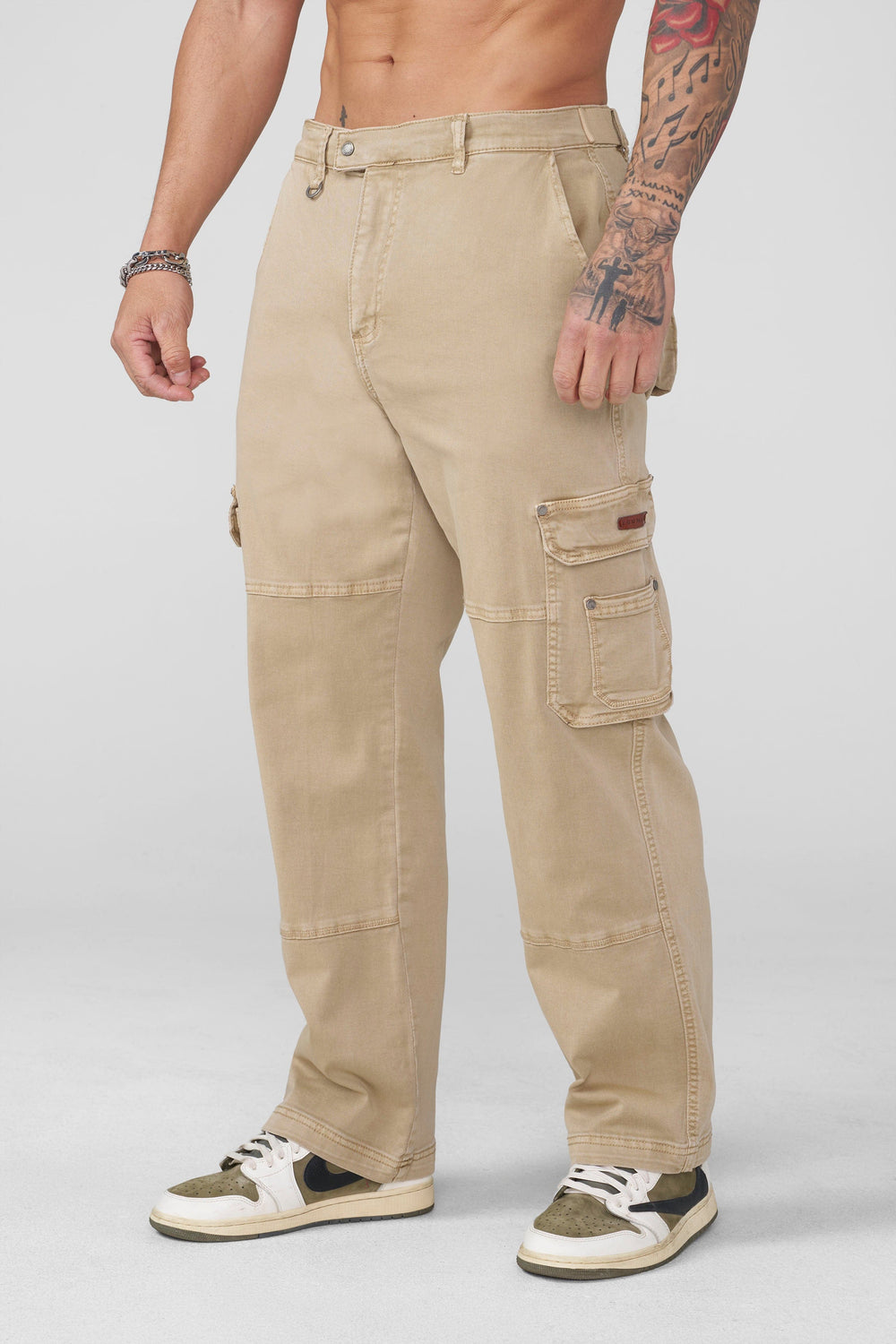 6032 - Old Money Twill Cargo Pants - Khaki
