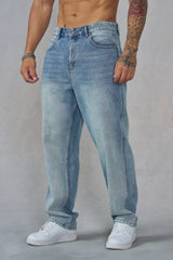 6052 - Straight Cut Jeans - Blue Wash