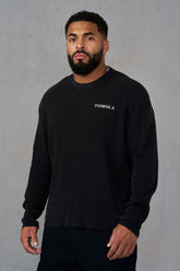8057 - Classic Cropped Thermals - Black