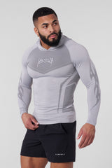 8062 - Warrior Compression Hoodies - Light Grey