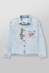 8112 - Looney Tunes Denim Shirt - Blue Wash