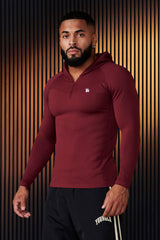 832 - SuperVillain Compression Hoodies - Burgundy