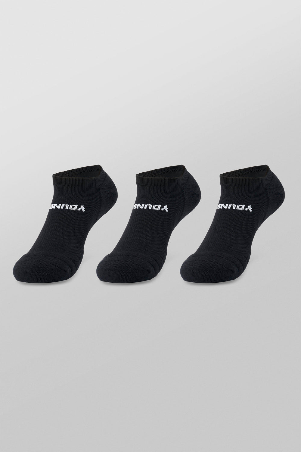 9043 - Performance Workout Ankle Socks - 3 Pack - All Black