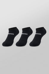 9043 - Performance Workout Ankle Socks - 3 Pack - All Black