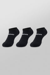 9043 - Performance Workout Ankle Socks - 3 Pack - All Black