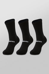 9044 - Performance Workout Socks - 3 Pack - All Black