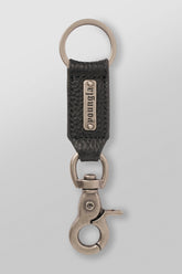 9052 - Leather Keychain - Black