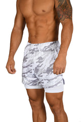 105 Compression Shorts 2.0 - White Camo/White