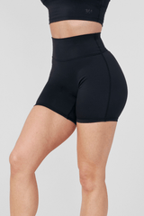 W109 Level Up Biker Shorts - Black Dahlia