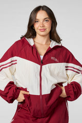 W5166 - Vintage Windbreaker - Burgundy