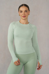 W4232 - Motion Long Sleeve Top - Mint Green