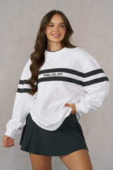 W4162 - Heritage Longsleeves Tees - White/Carbon Green