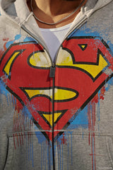 5011 - Superman Drip Zip-Ups