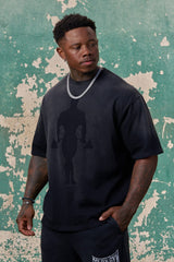 4285 - Gold's Iron Legacy Shadow Tees - Black Wash