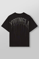 W428 - Drip Oversized Tee - Black Wash