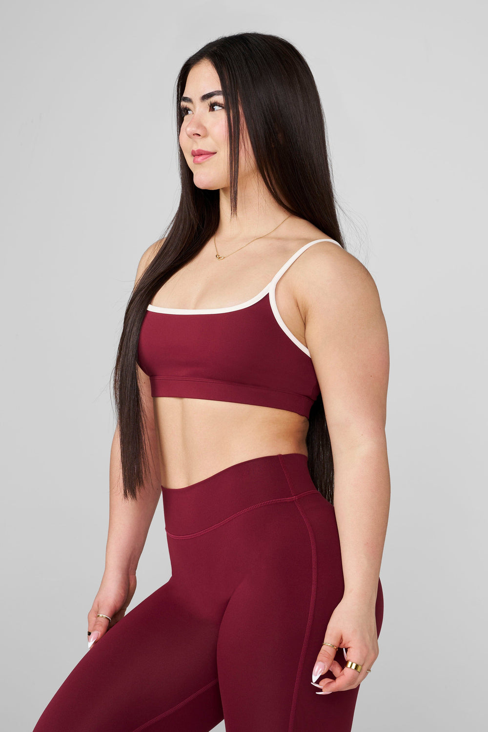 W3162 - Golds Iron Legacy Sports Bra - Burgundy/Cream