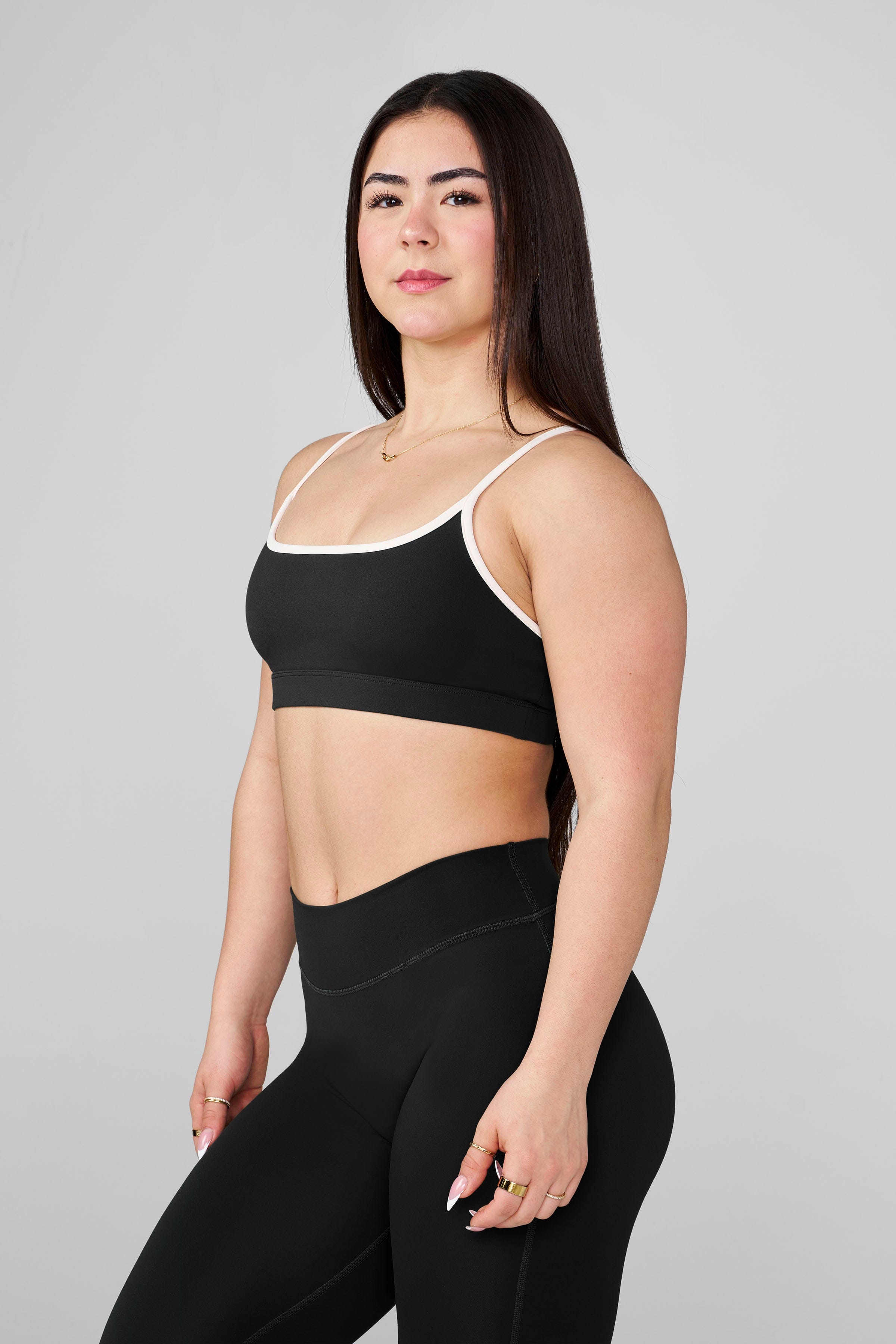 W3162 - Golds Iron Legacy Sports Bra - Black/Cream