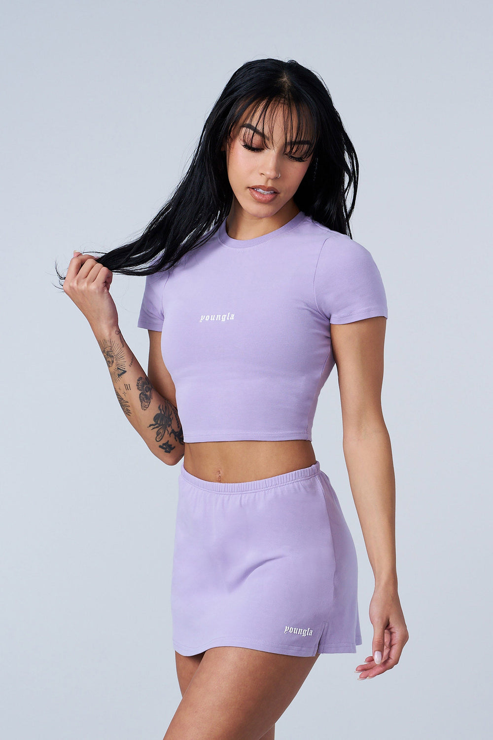 W442 - Love Sets - Baby Tee - Lavender