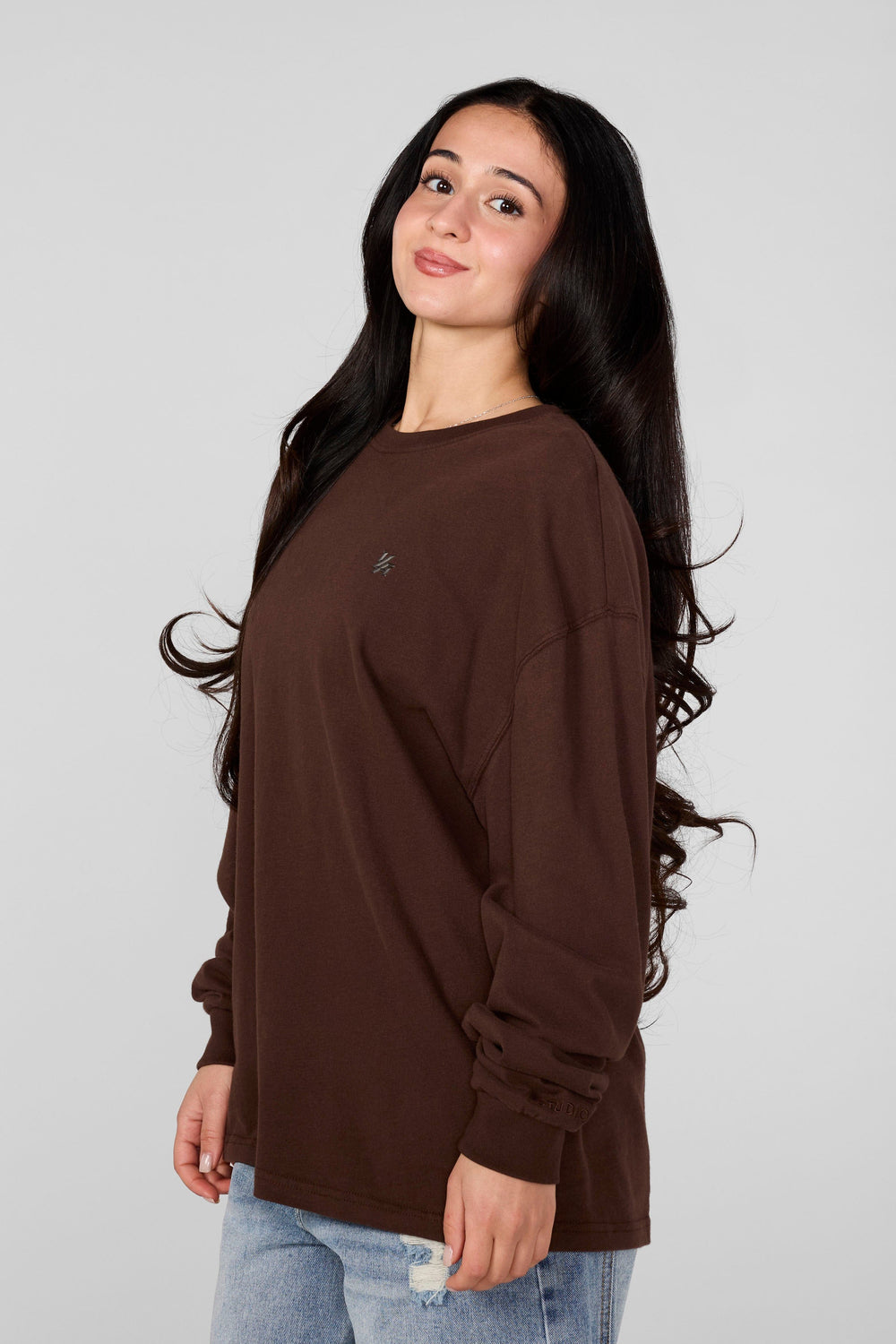 W4328 - Studio Edit LS Tee - Brown