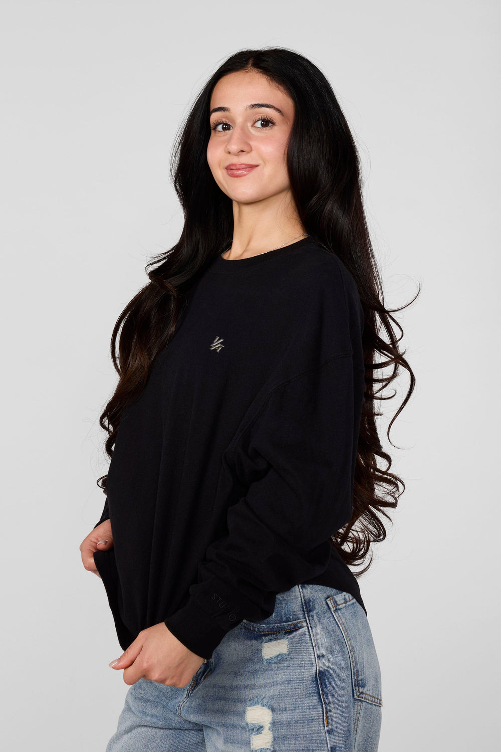 W4328 - Studio Edit LS Tee - Black