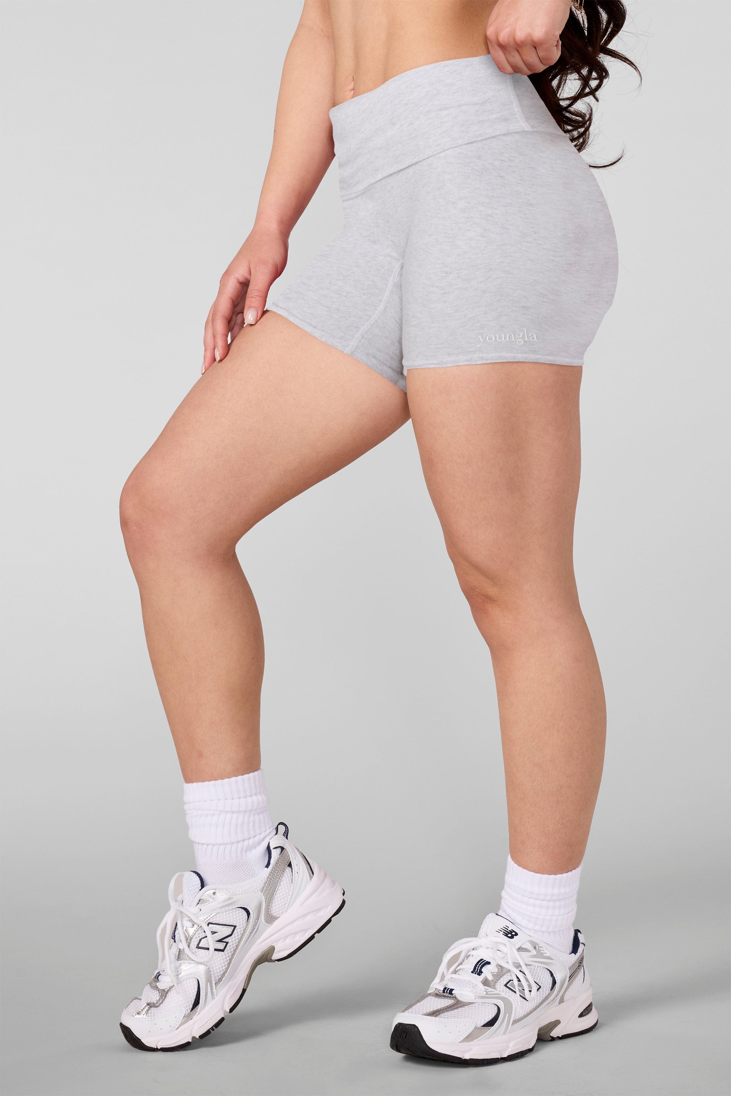 W1155 - Studio Edit Shorts - Heather Grey