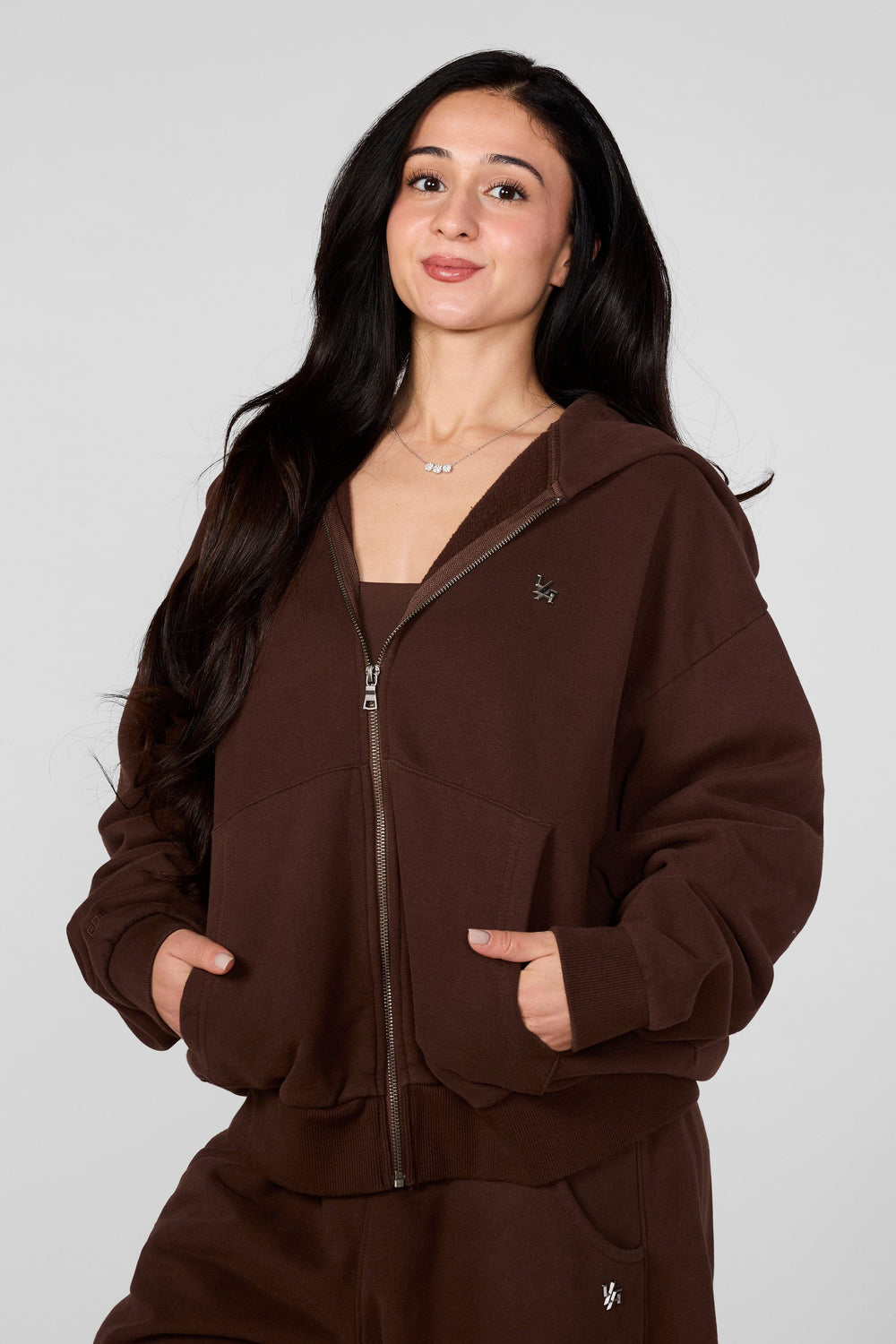 W5210 - Studio Edit Zip Hoodie - Brown