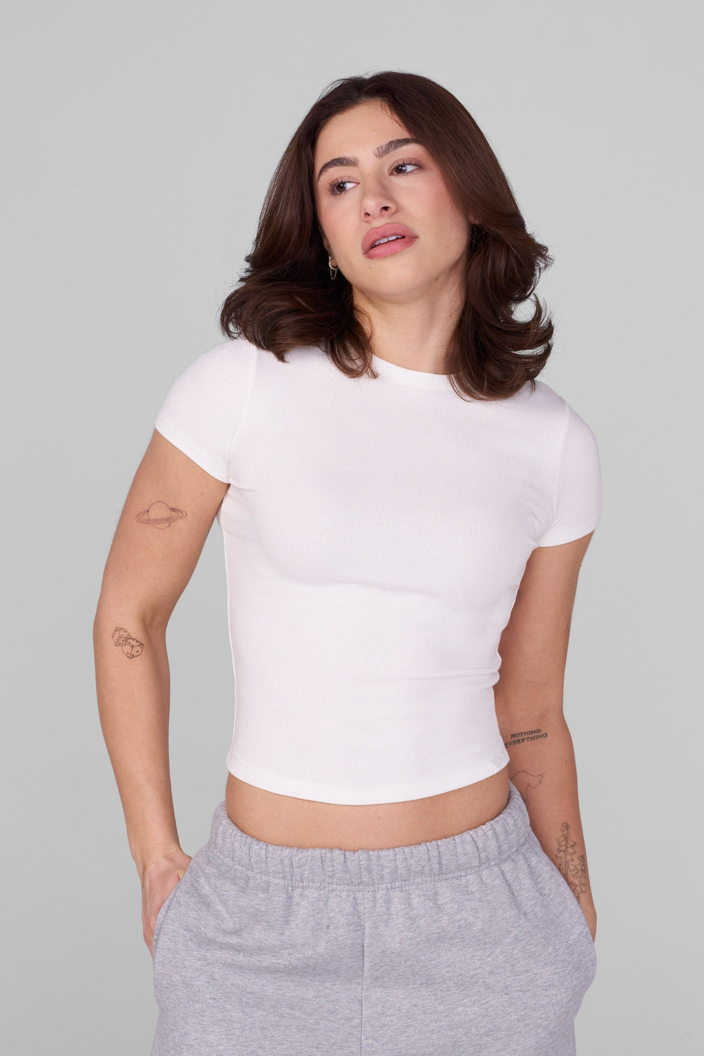 W484 Classic Baby Tee - White