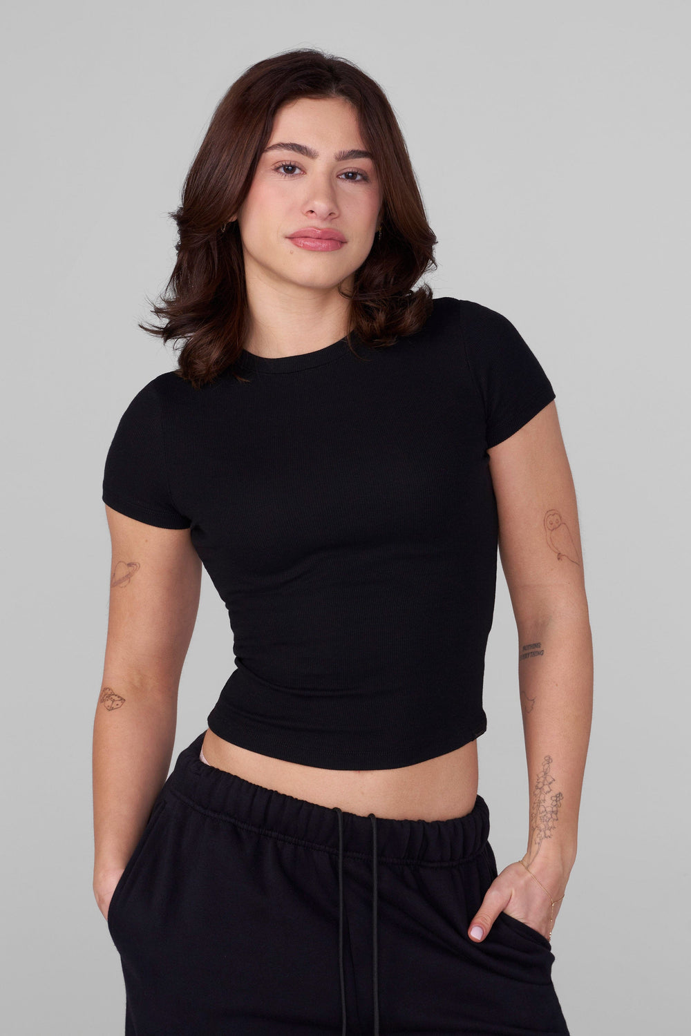 W484 Classic Baby Tee - Black