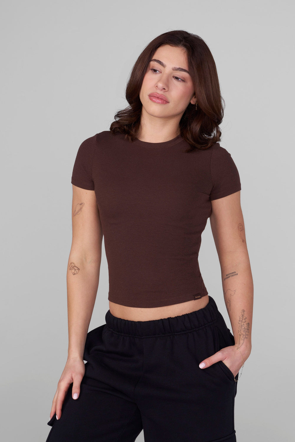 W484 Classic Baby Tee - Brown